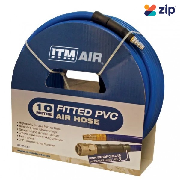 ITM TM300-210 - 10mm x 10m PVC Air Hose, Comes With Couplers